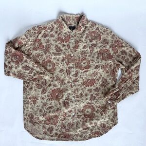 Women’s Liz Sport Vintage floral button up blouse Sz M
